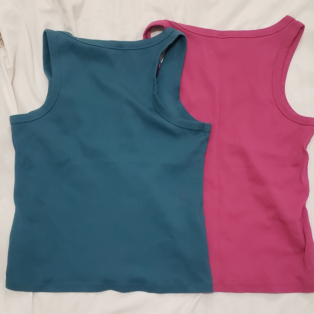 Reitmans Pink and Teal Tank Tops - Picture 5 of 6